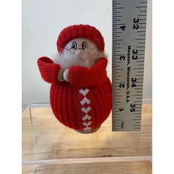 Ljungstroms Of Sweden Tomte Wooden Figure Jolly Santa With Hearts JL - Picture 9 of 11